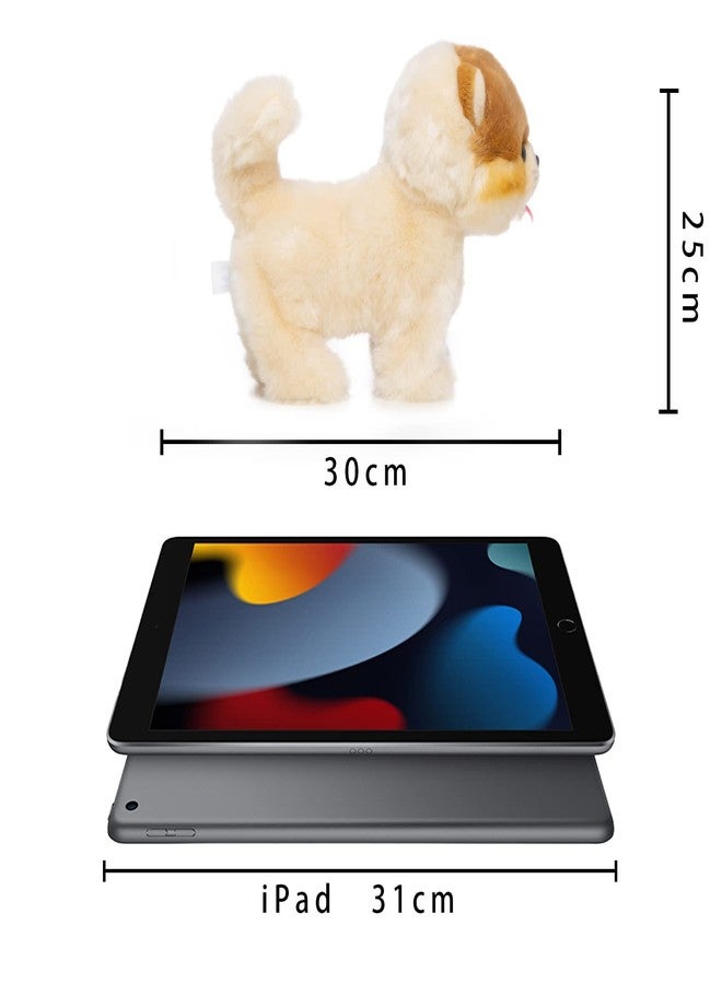 CU-MATE Interactive Dog Stuffed Animal Electronic Plush Pomeranian Simulation Puppy Realistic Toy Like-Real Robotic Nodding Barking Wagging Tail Present Pet for Toddler Boys - Image 3